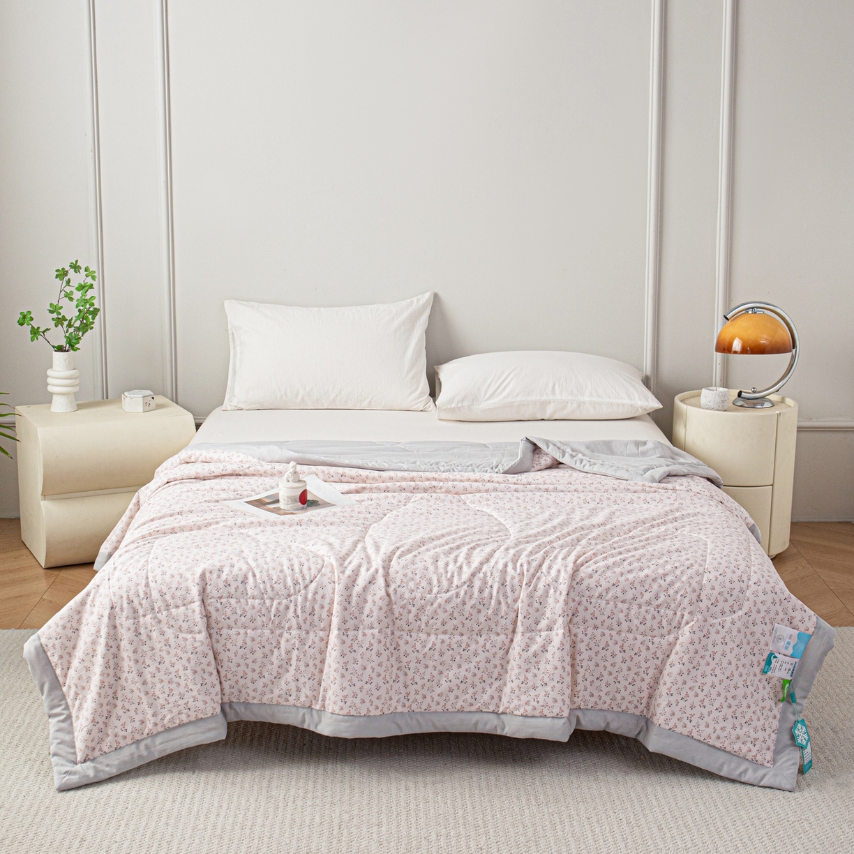 91家纺网 家纺一手货源 找家纺 亿莱鑫 2026新款时尚优棉夏被夏凉被空调被 花间令