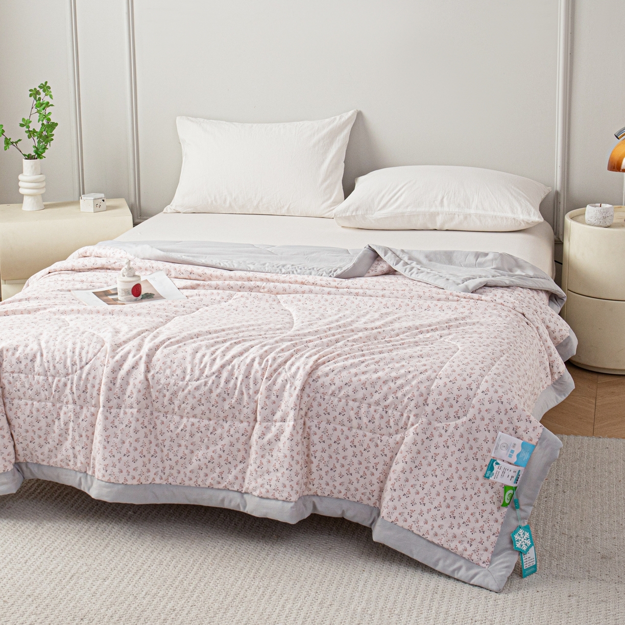 91家纺网 家纺一手货源 找家纺 亿莱鑫 2026新款时尚优棉夏被夏凉被空调被 花间令