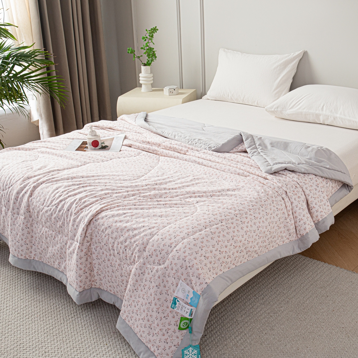 91家纺网 家纺一手货源 找家纺 亿莱鑫 2026新款时尚优棉夏被夏凉被空调被 花间令