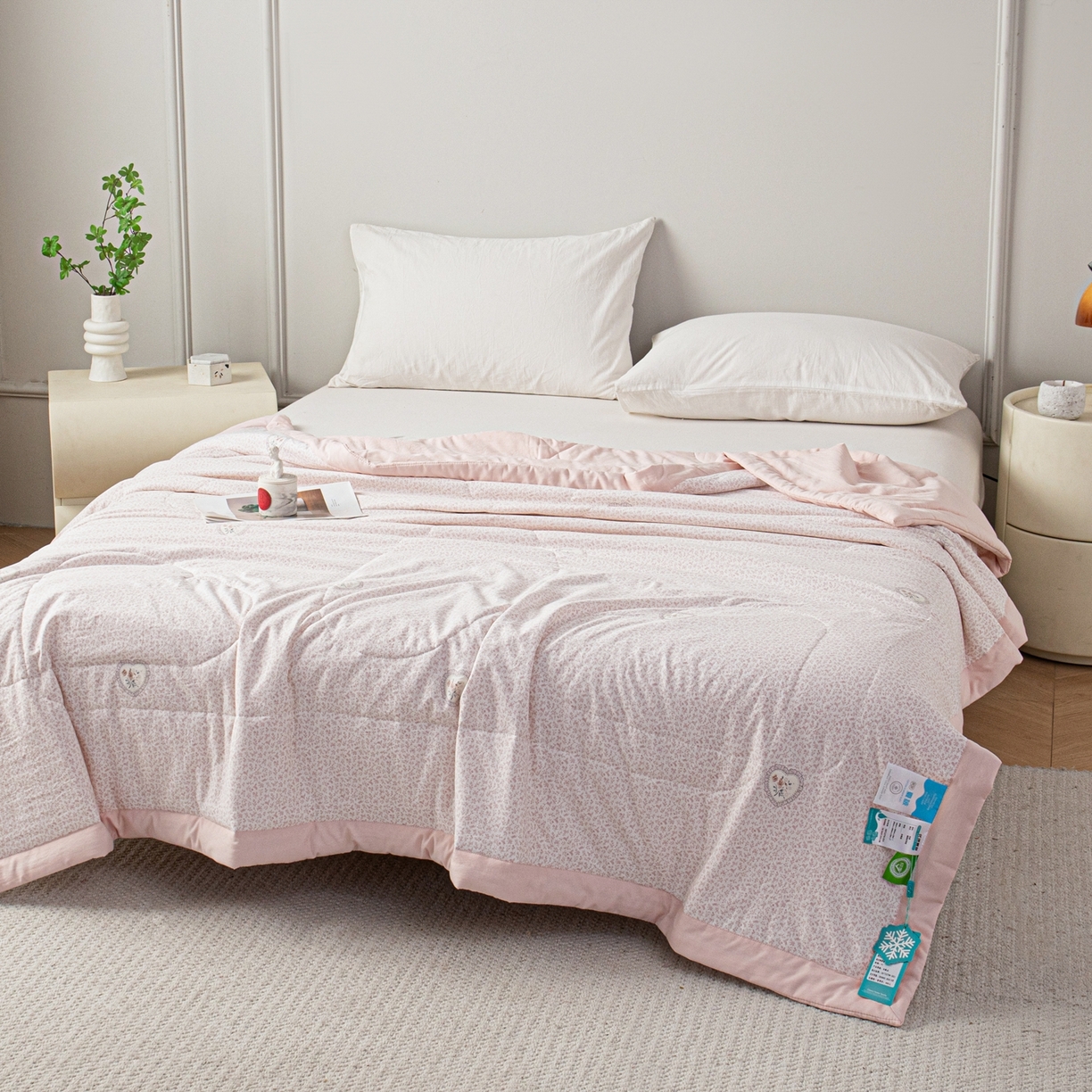 91家纺网 家纺一手货源 找家纺 亿莱鑫 2026新款时尚优棉夏被夏凉被空调被 花漾星辰