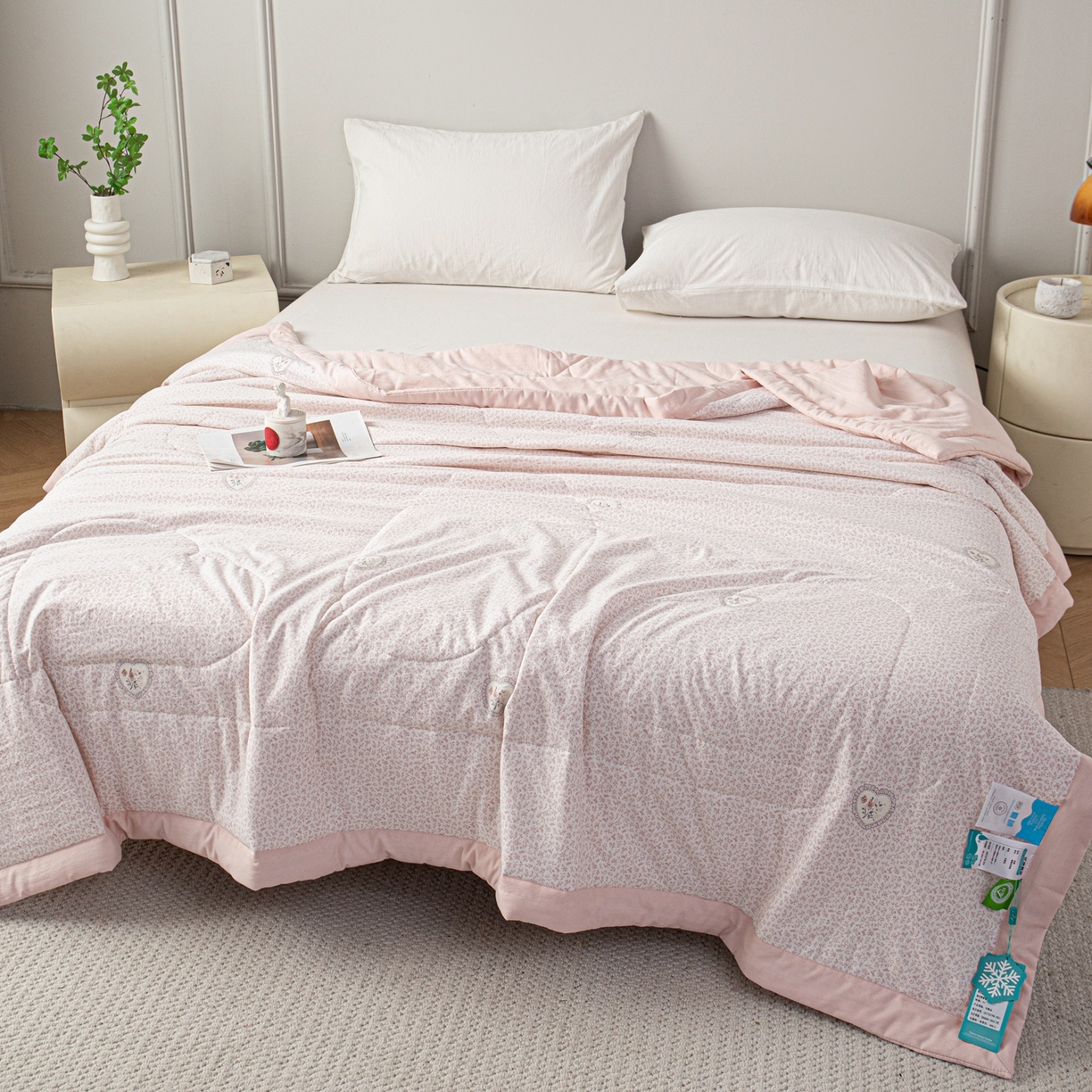 91家纺网 家纺一手货源 找家纺 亿莱鑫 2026新款时尚优棉夏被夏凉被空调被 花漾星辰