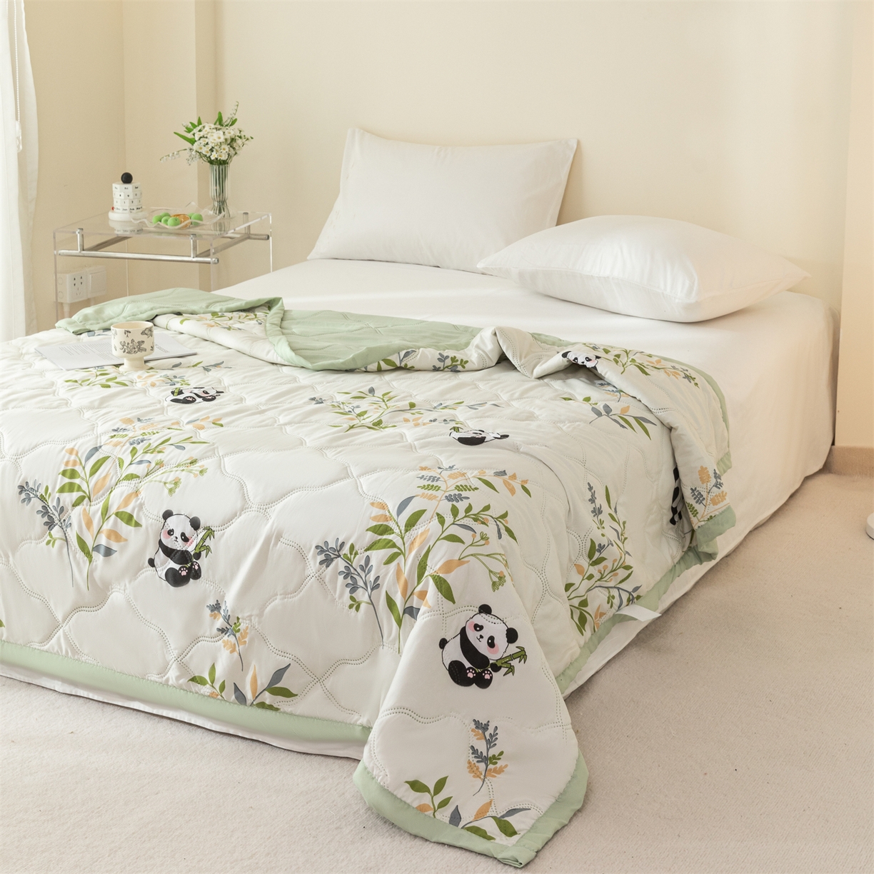 91家纺网 家纺一手货源 找家纺 梵心家纺 2026新款磨毛印花水洗棉夏被夏凉被空调被TEMU跨境爆款被子 春意