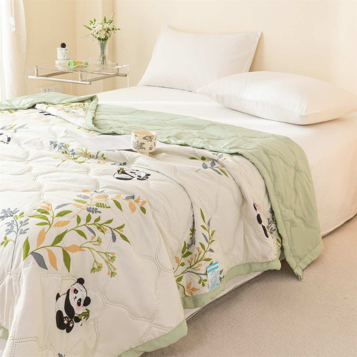 91家纺网 家纺一手货源 找家纺 梵心家纺 2026新款磨毛印花水洗棉夏被夏凉被空调被TEMU跨境爆款被子 春意