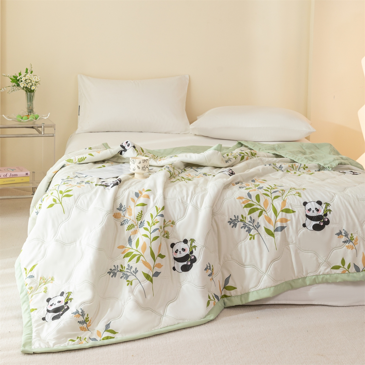 91家纺网 家纺一手货源 找家纺 梵心家纺 2026新款磨毛印花水洗棉夏被夏凉被空调被TEMU跨境爆款被子 春意