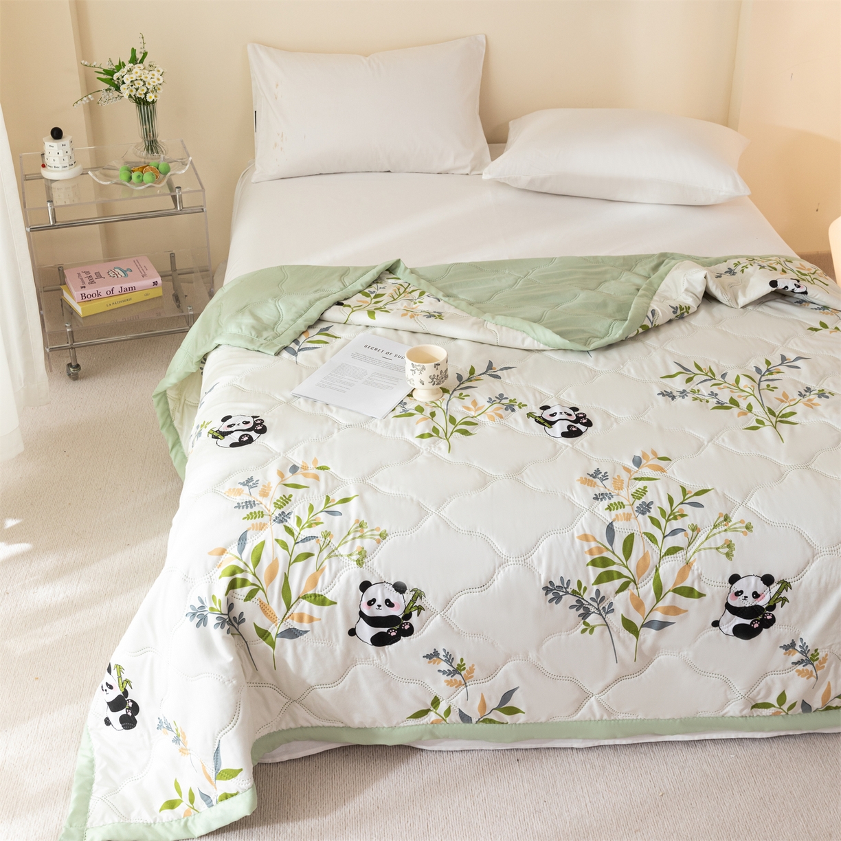 91家纺网 家纺一手货源 找家纺 梵心家纺 2026新款磨毛印花水洗棉夏被夏凉被空调被TEMU跨境爆款被子 春意