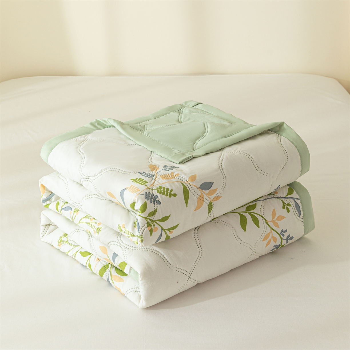 91家纺网 家纺一手货源 找家纺 梵心家纺 2026新款磨毛印花水洗棉夏被夏凉被空调被TEMU跨境爆款被子 春意