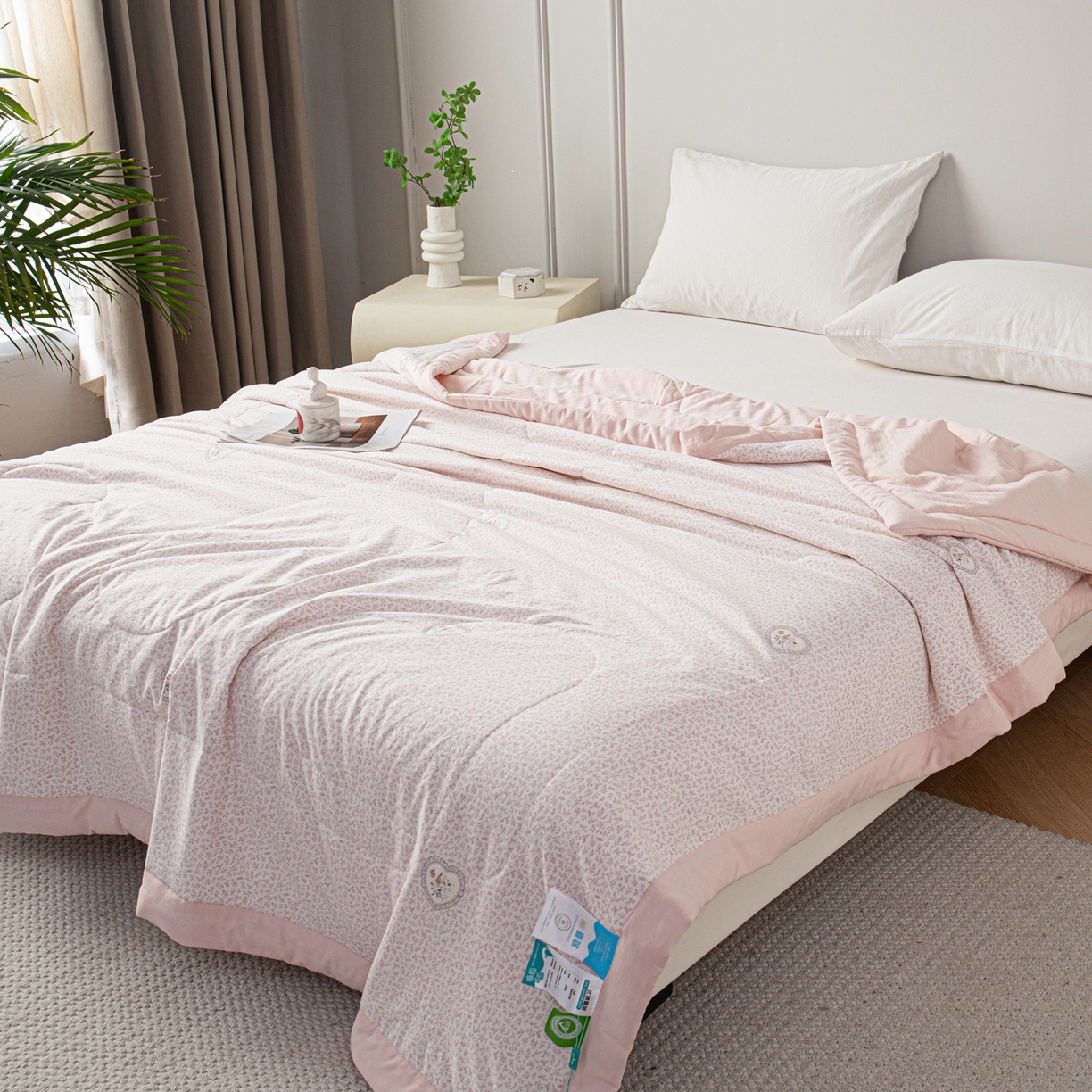 91家纺网 家纺一手货源 找家纺 亿莱鑫 2026新款时尚优棉夏被夏凉被空调被 花漾星辰