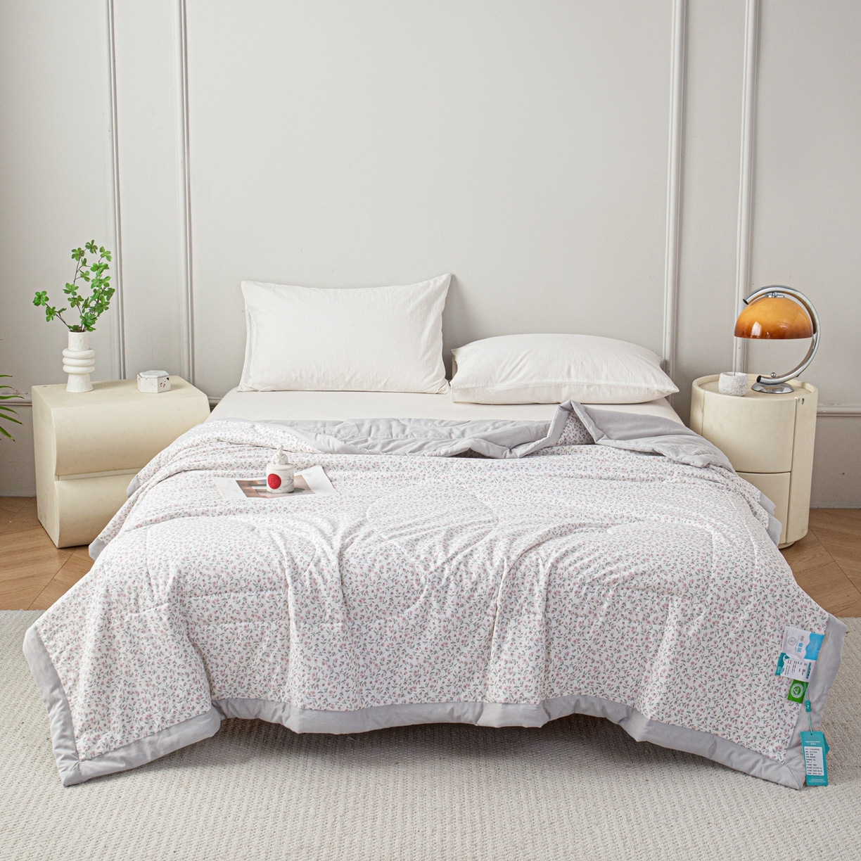 91家纺网 家纺一手货源 找家纺 亿莱鑫 2026新款时尚优棉夏被夏凉被空调被 镜花眠