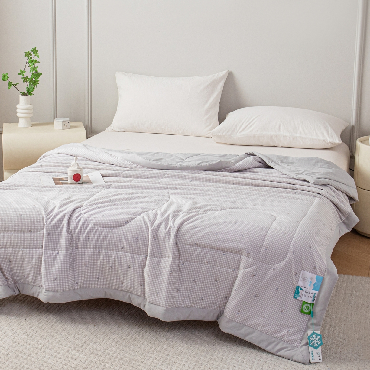 91家纺网 家纺一手货源 找家纺 亿莱鑫 2026新款时尚优棉夏被夏凉被空调被 落落繁花