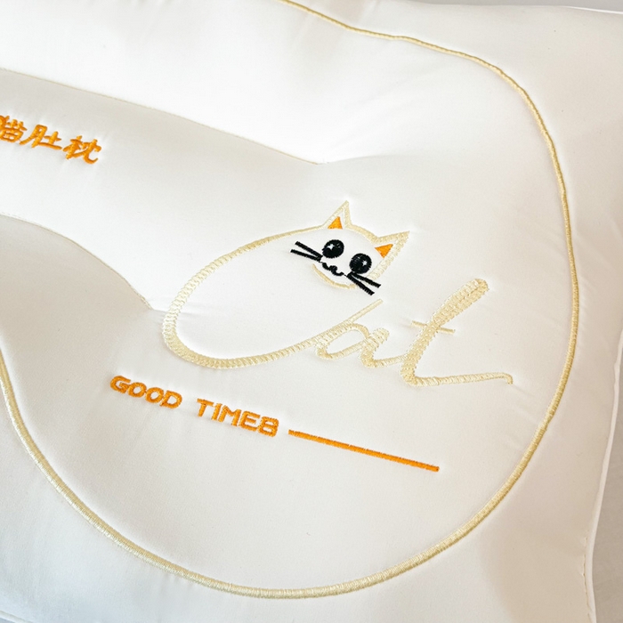 91家纺网 家纺一手货源 找家纺 浩宇家纺 2026新款猫肚枕枕头枕芯成人家用舒适定型护颈款6316 白色