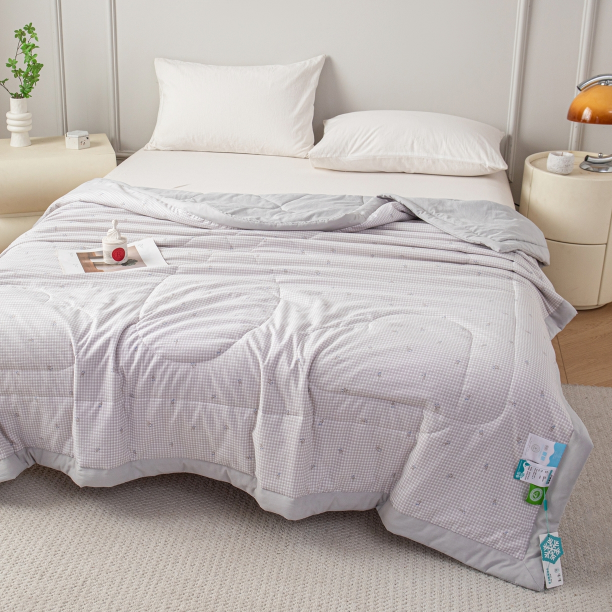 91家纺网 家纺一手货源 找家纺 亿莱鑫 2026新款时尚优棉夏被夏凉被空调被 落落繁花