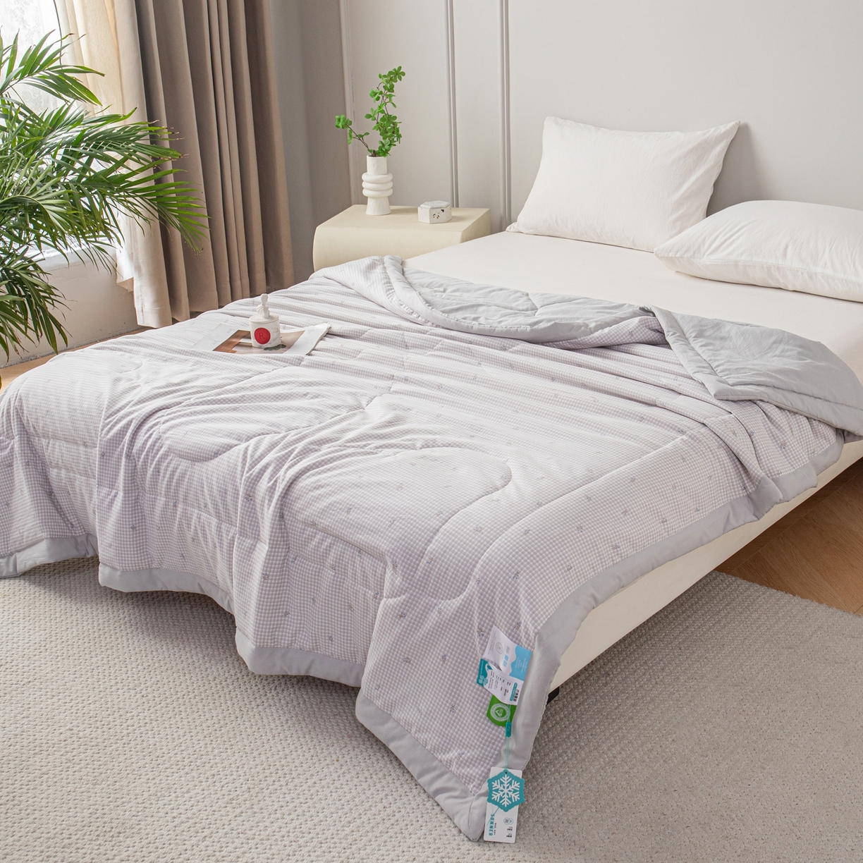 91家纺网 家纺一手货源 找家纺 亿莱鑫 2026新款时尚优棉夏被夏凉被空调被 落落繁花