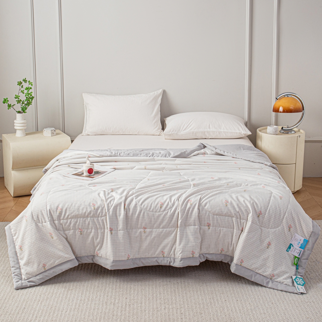 91家纺网 家纺一手货源 找家纺 亿莱鑫 2026新款时尚优棉夏被夏凉被空调被 陌上花开