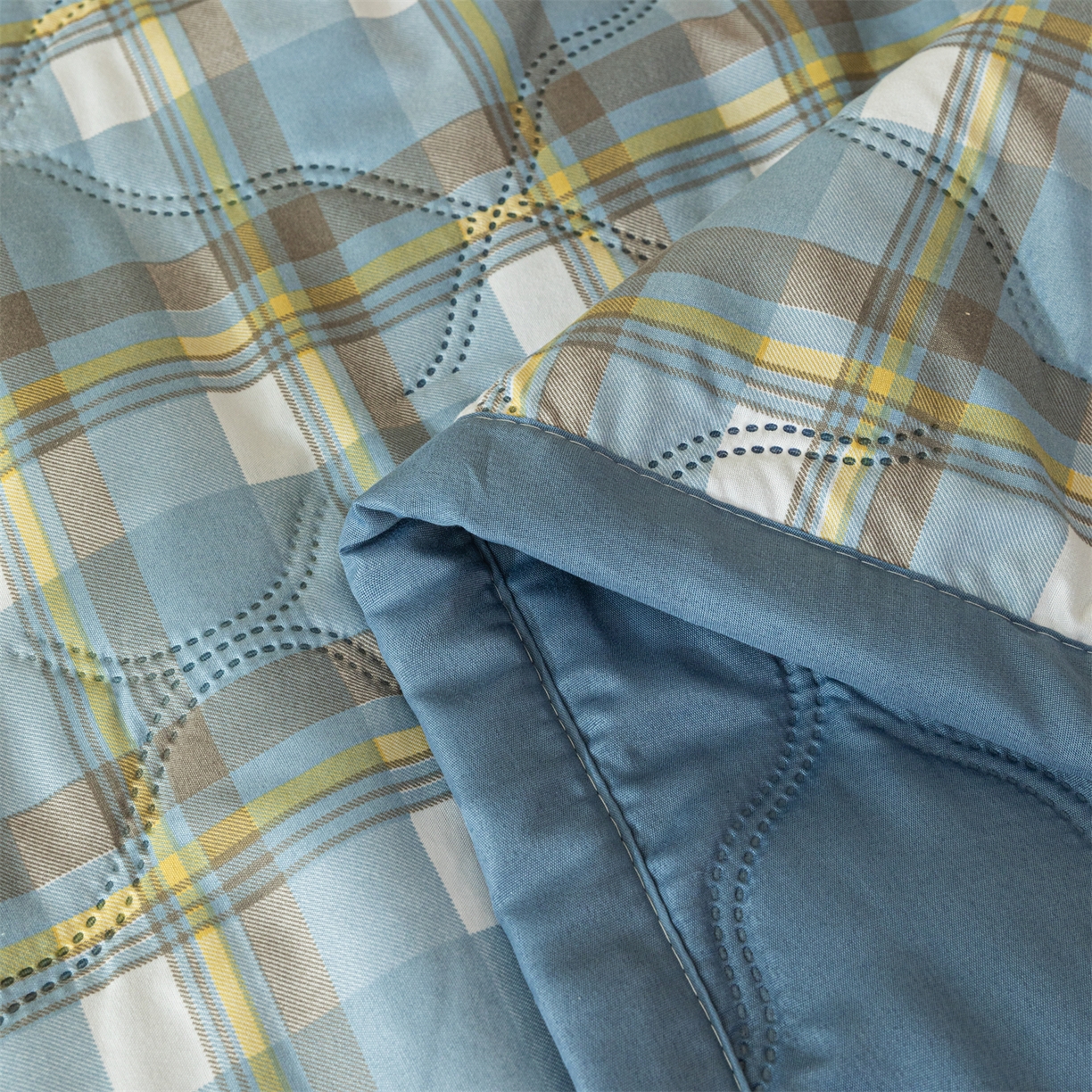 91家纺网 家纺一手货源 找家纺 梵心家纺 2026新款磨毛印花水洗棉夏被夏凉被空调被TEMU跨境爆款被子 格韵