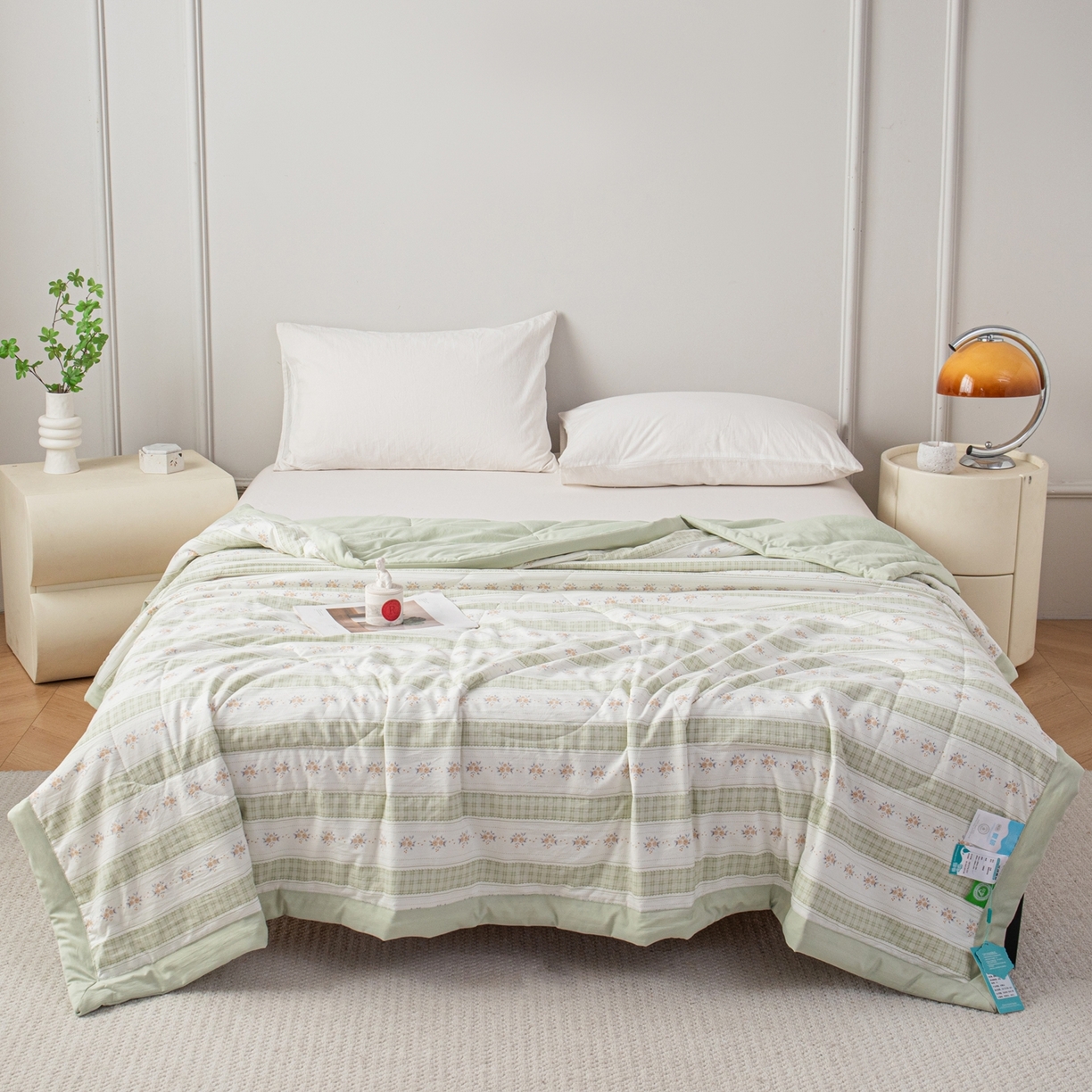 91家纺网 家纺一手货源 找家纺 亿莱鑫 2026新款时尚优棉夏被夏凉被空调被 清晨花恋