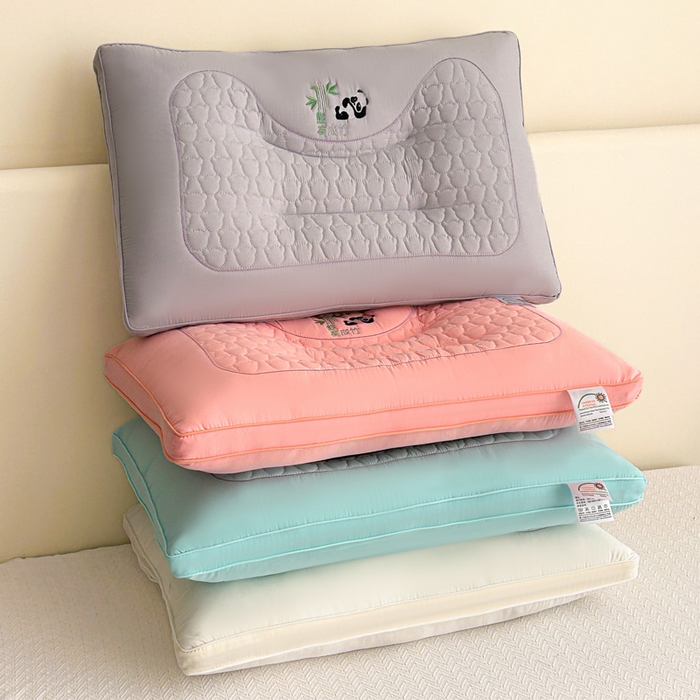 浩宇家纺 2026新款熊猫熊有成竹枕头枕芯成人家用舒适定型护颈款6317 组图仅供参考不可下单