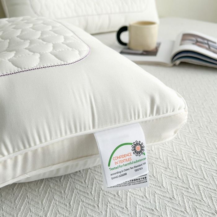 91家纺网 家纺一手货源 找家纺 浩宇家纺 2026新款熊猫熊有成竹枕头枕芯成人家用舒适定型护颈款6317 白色