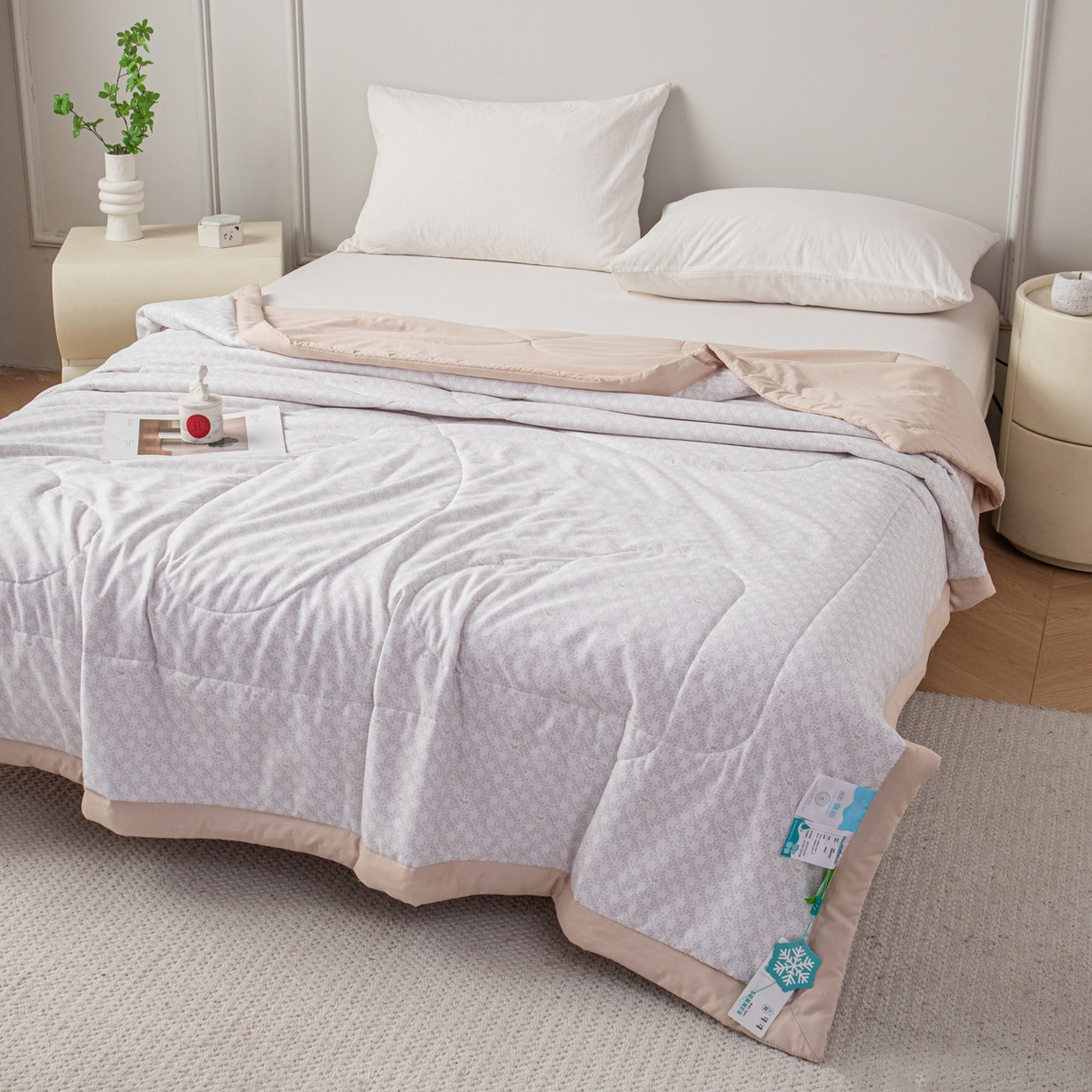 91家纺网 家纺一手货源 找家纺 亿莱鑫 2026新款时尚优棉夏被夏凉被空调被 清风絮语