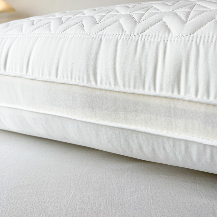 91家纺网 家纺一手货源 找家纺 浩宇家纺 2026新款小热艾枕头热熔枕枕芯单枕芯整张棉高弹不变形可水洗款6318 白色