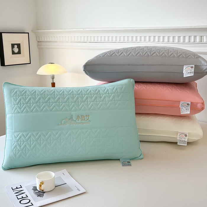 浩宇家纺 2026新款小热艾枕头热熔枕枕芯单枕芯整张棉高弹不变形可水洗款6318 组图仅供参考不可下单