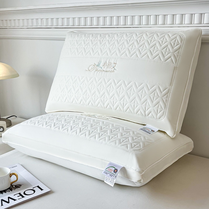 91家纺网 家纺一手货源 找家纺 浩宇家纺 2026新款小热艾枕头热熔枕枕芯单枕芯整张棉高弹不变形可水洗款6318 白色