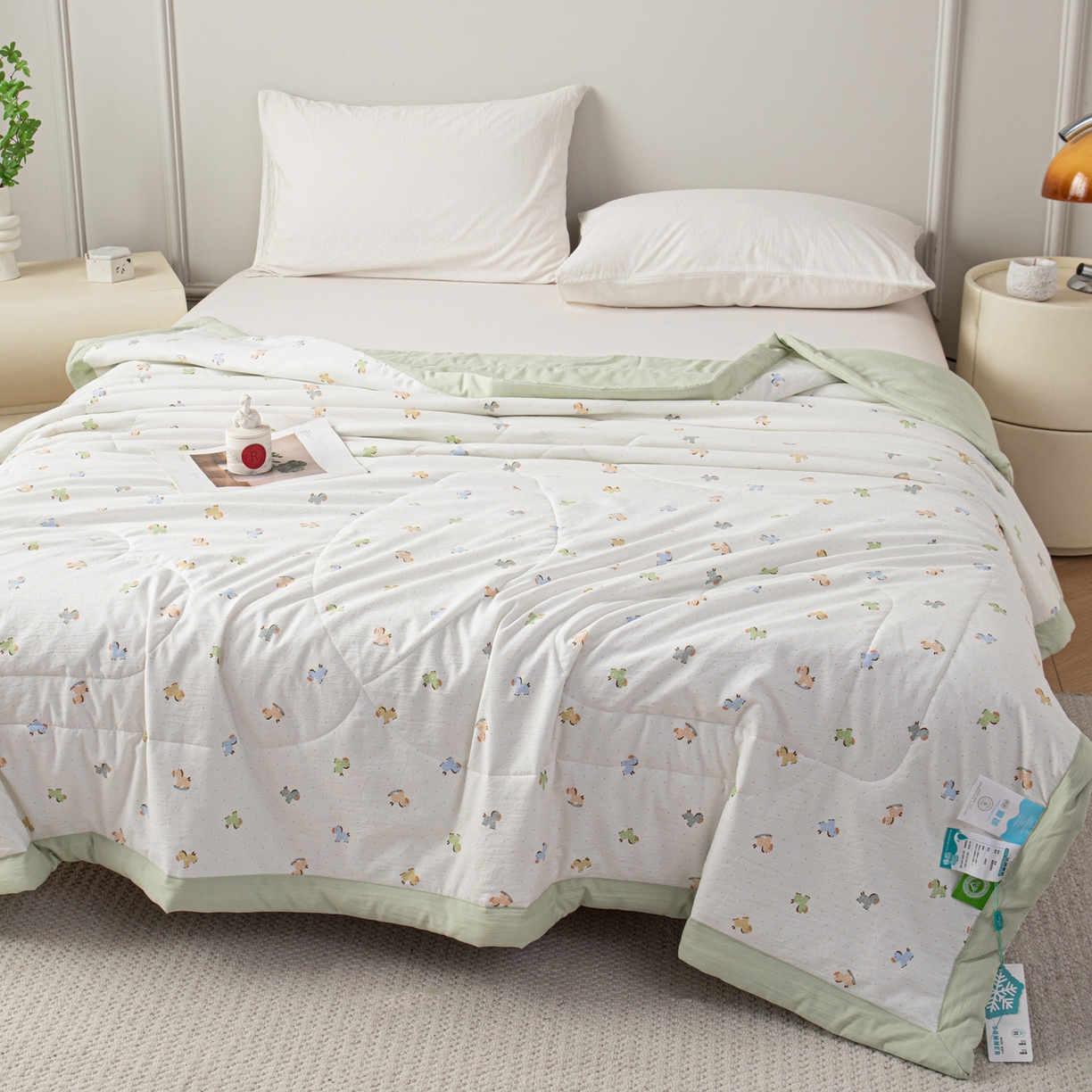 91家纺网 家纺一手货源 找家纺 亿莱鑫 2026新款时尚优棉夏被夏凉被空调被 小木马