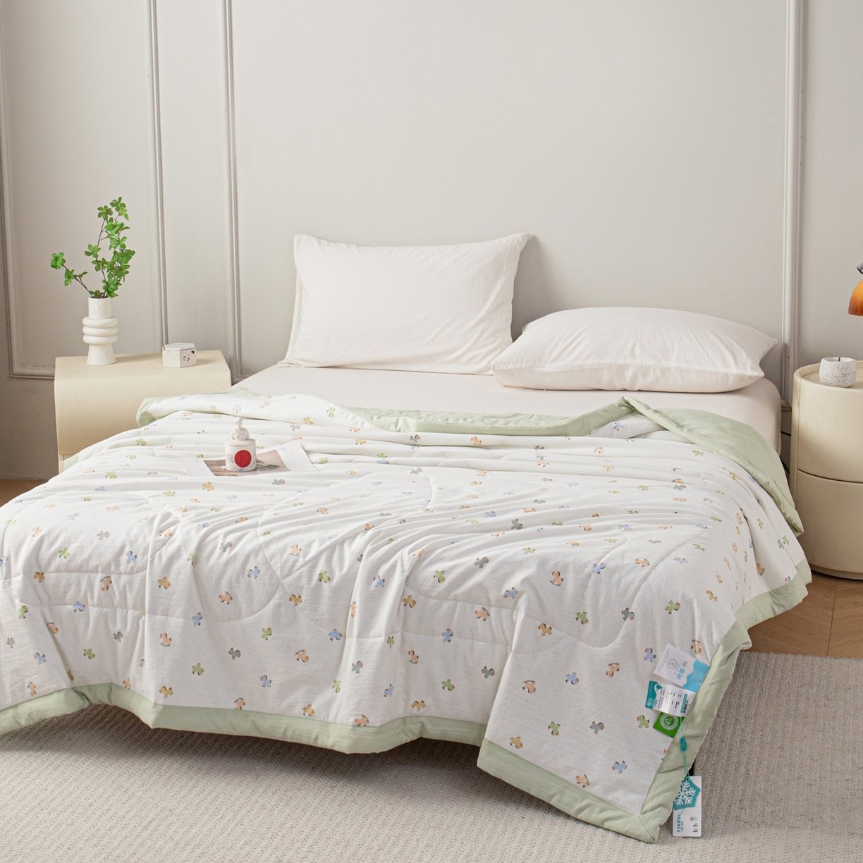 91家纺网 家纺一手货源 找家纺 亿莱鑫 2026新款时尚优棉夏被夏凉被空调被 小木马