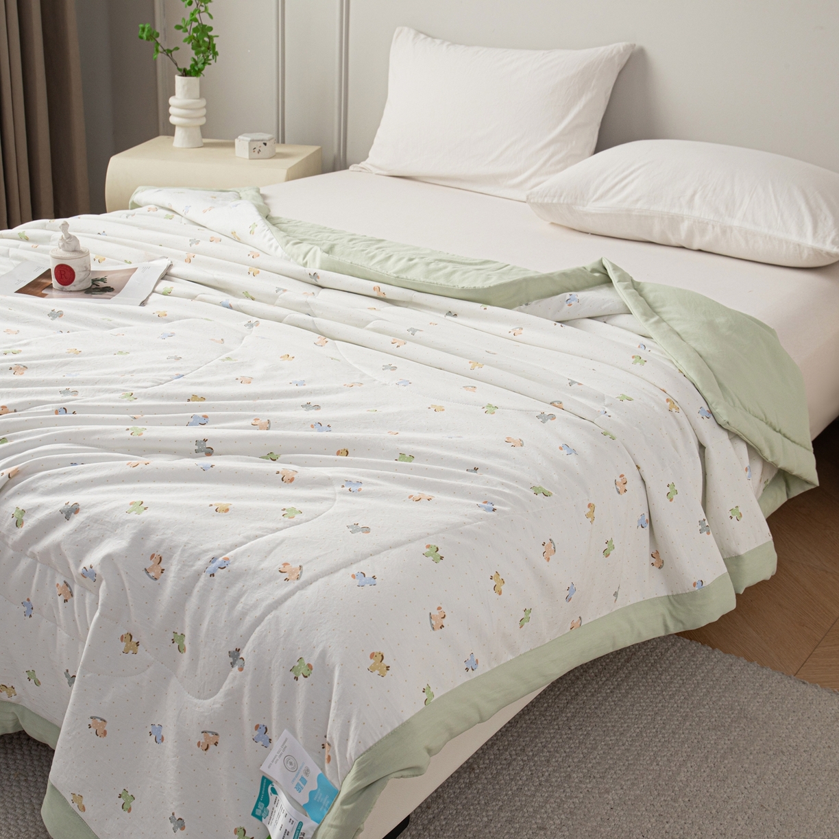 91家纺网 家纺一手货源 找家纺 亿莱鑫 2026新款时尚优棉夏被夏凉被空调被 小木马