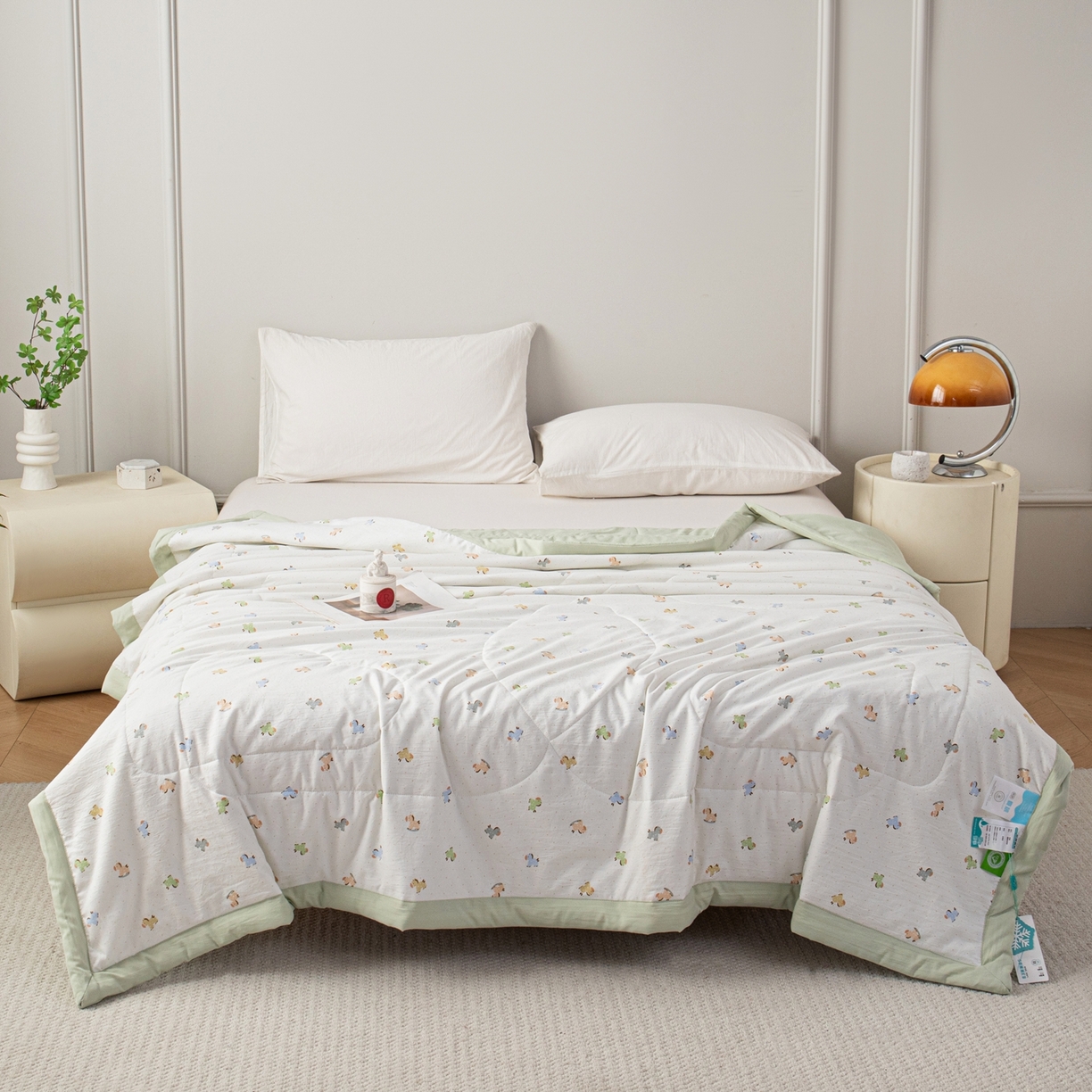 91家纺网 家纺一手货源 找家纺 亿莱鑫 2026新款时尚优棉夏被夏凉被空调被 小木马