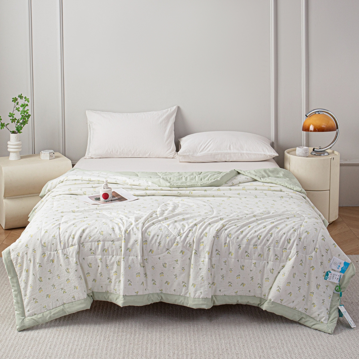 91家纺网 家纺一手货源 找家纺 亿莱鑫 2026新款时尚优棉夏被夏凉被空调被 小青柠