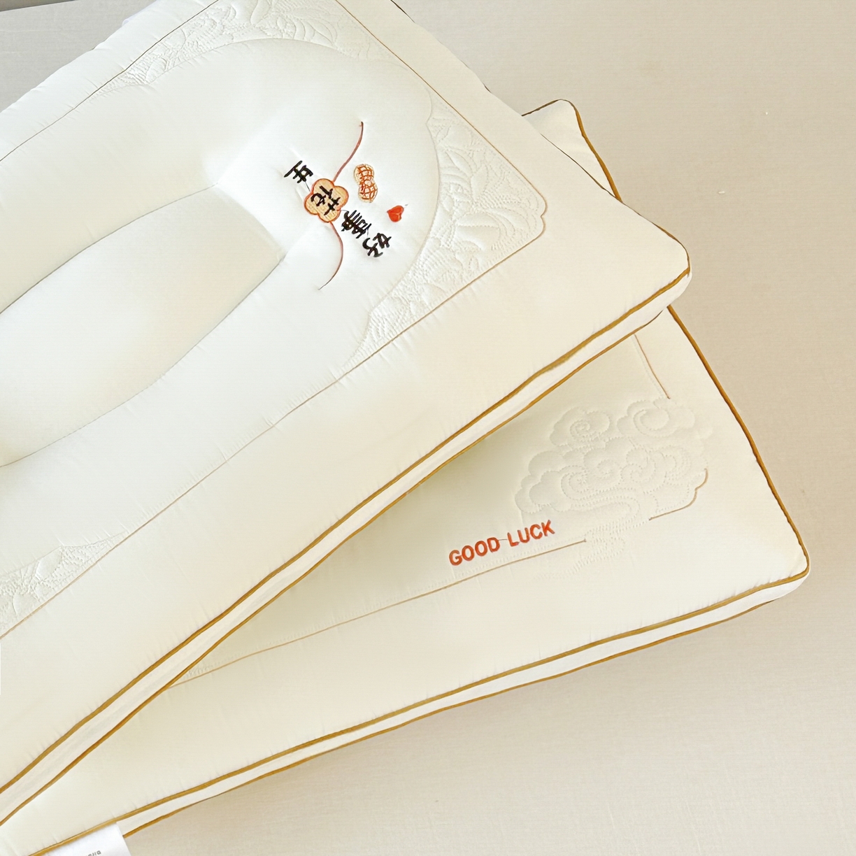 91家纺网 家纺一手货源 找家纺 浩宇家纺 2026新款好事花生枕头枕芯成人家用舒适定型护颈枕助眠款6319 好事花生-白