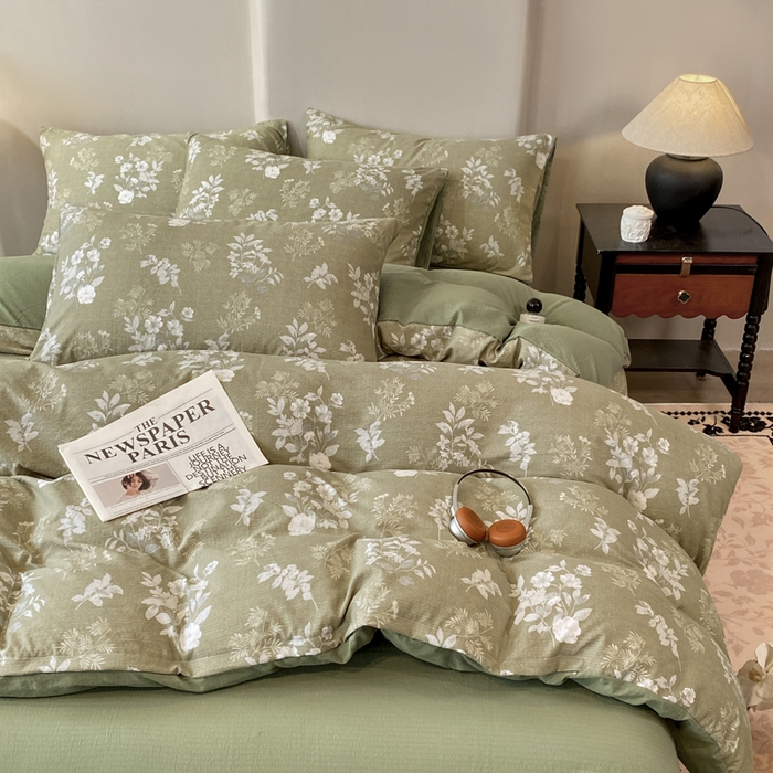 91家纺网 家纺一手货源 找家纺 （总）红日子纺织品 2026春夏云感复古+小清新皱皱纱四件套