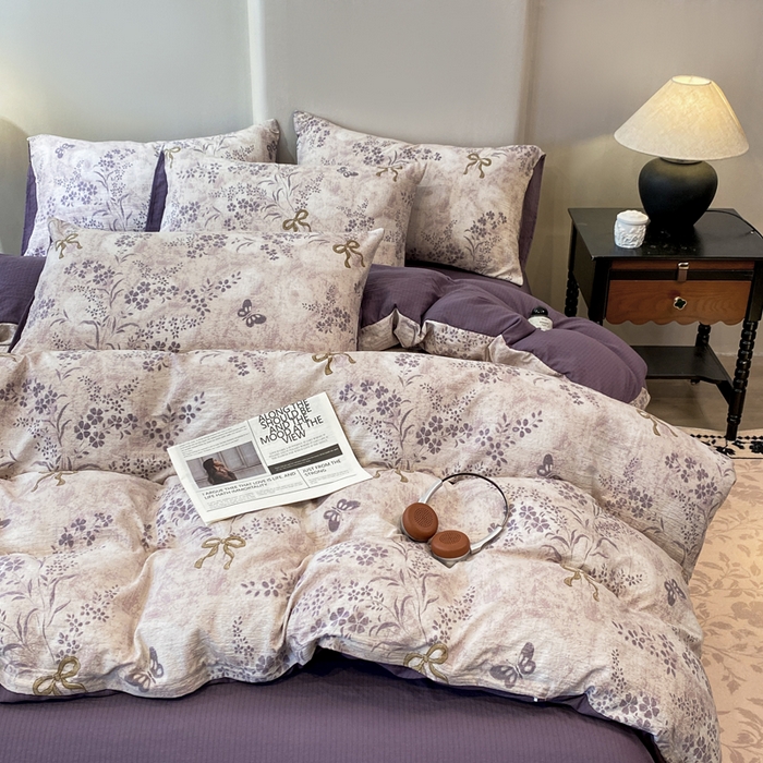 91家纺网 家纺一手货源 找家纺 （总）红日子纺织品 2026春夏云感复古+小清新皱皱纱四件套