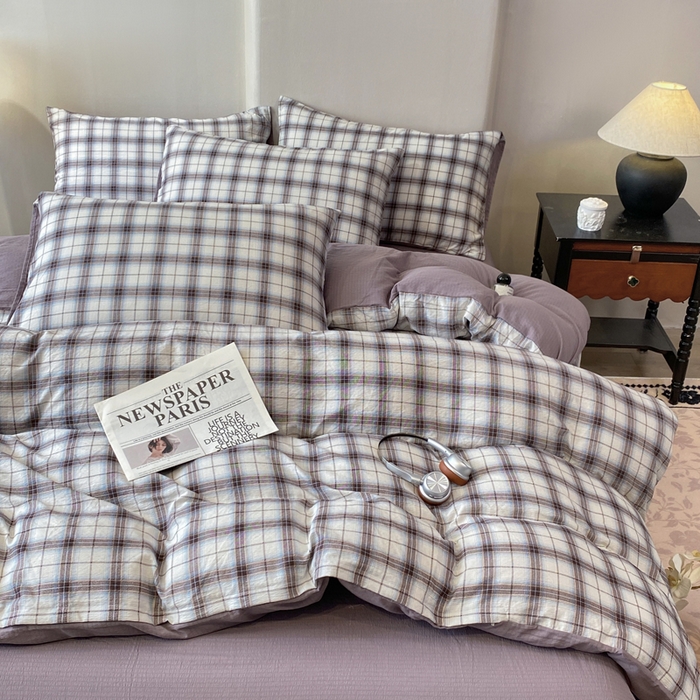 91家纺网 家纺一手货源 找家纺 （总）红日子纺织品 2026春夏云感复古+小清新皱皱纱四件套