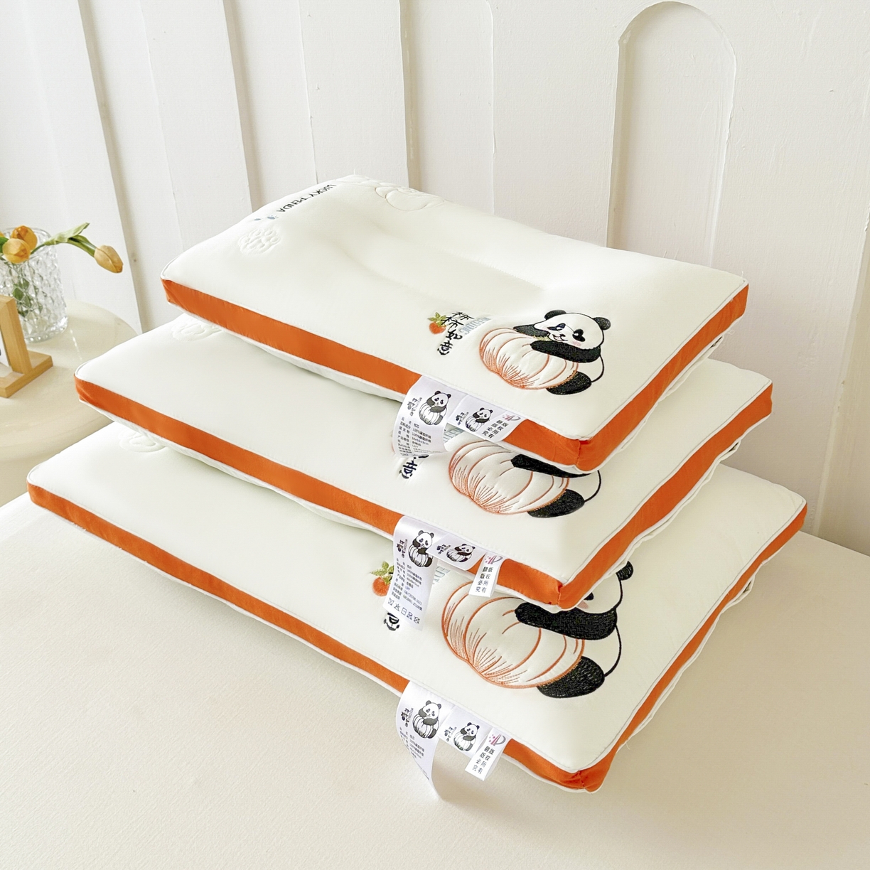 91家纺网 家纺一手货源 找家纺 （总）浩宇家纺 2026新款事事如意枕头枕芯儿童学生成人家用舒适定型护颈枕亲子款6320