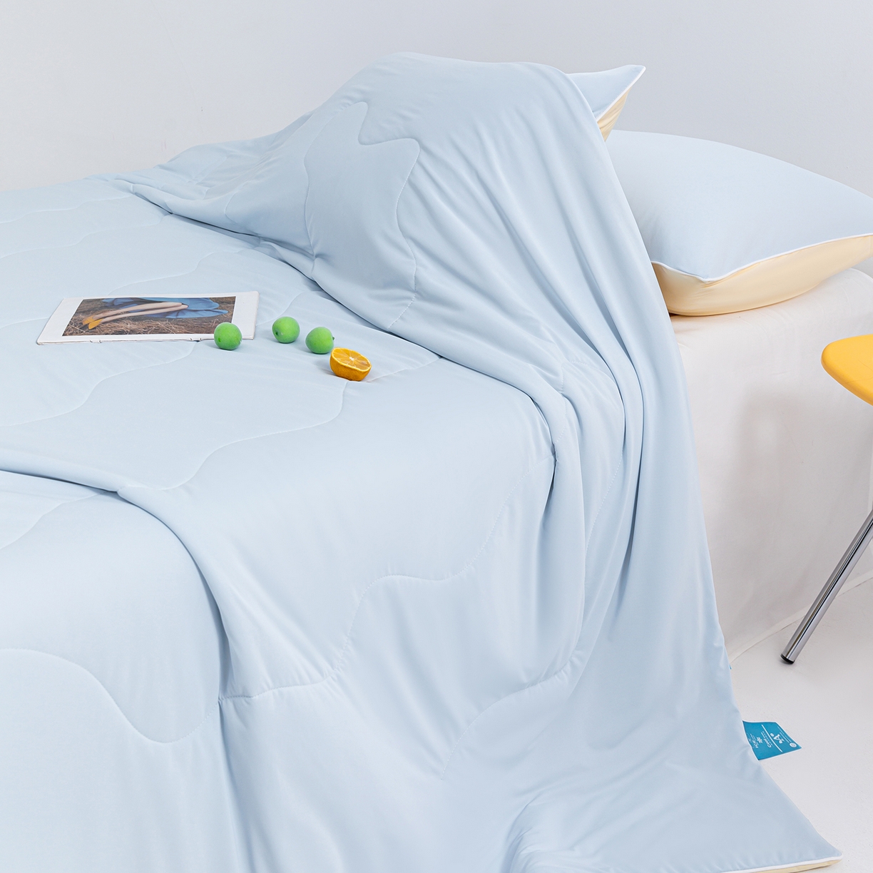 91家纺网 家纺一手货源 找家纺 （总）梵心家纺 2026新款凉感A类氨纶凉感丝夏被（10%氨纶）空调被大豆夏凉被