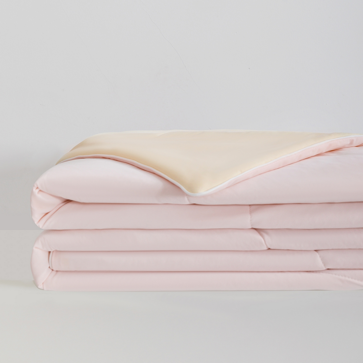 梵心家纺 2026新款凉感A类氨纶凉感丝夏被（10%氨纶）空调被大豆夏凉被 冰莓粉+淡黄