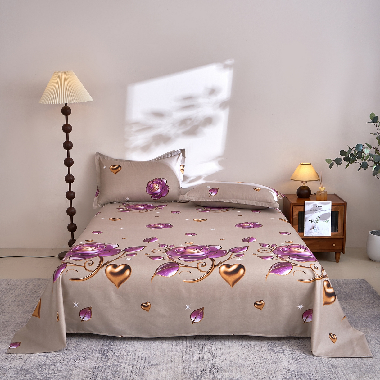 馨乐家纺 2026新款亲肤舒适印花单床单 米娜