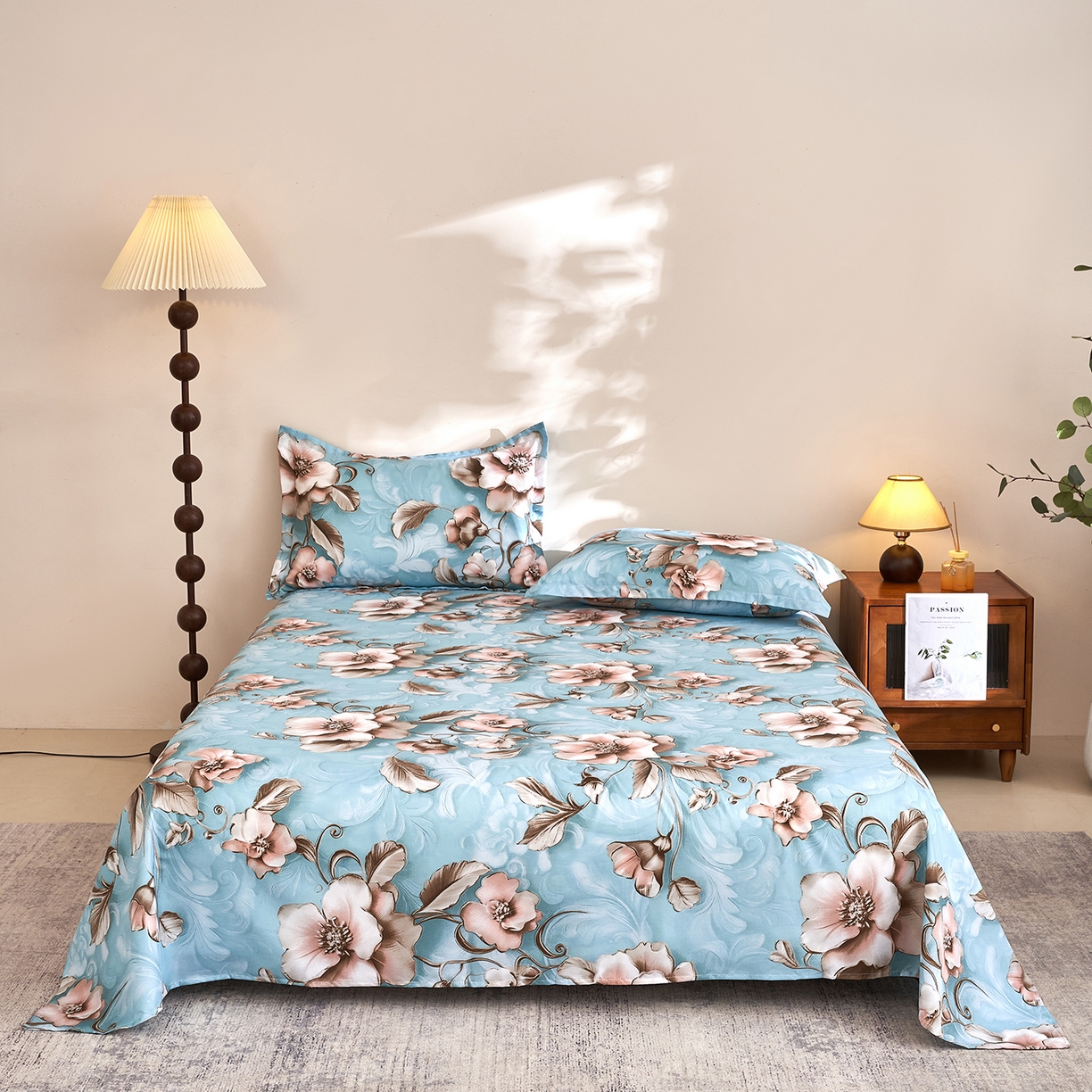 馨乐家纺 2026新款亲肤舒适印花单床单 安妮