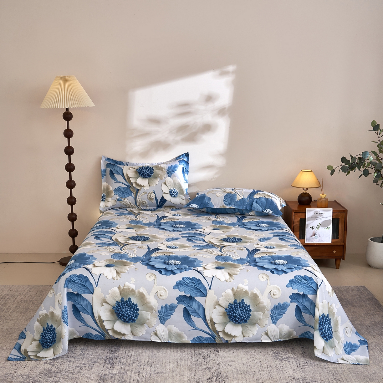 馨乐家纺 2026新款亲肤舒适印花单床单 沐光