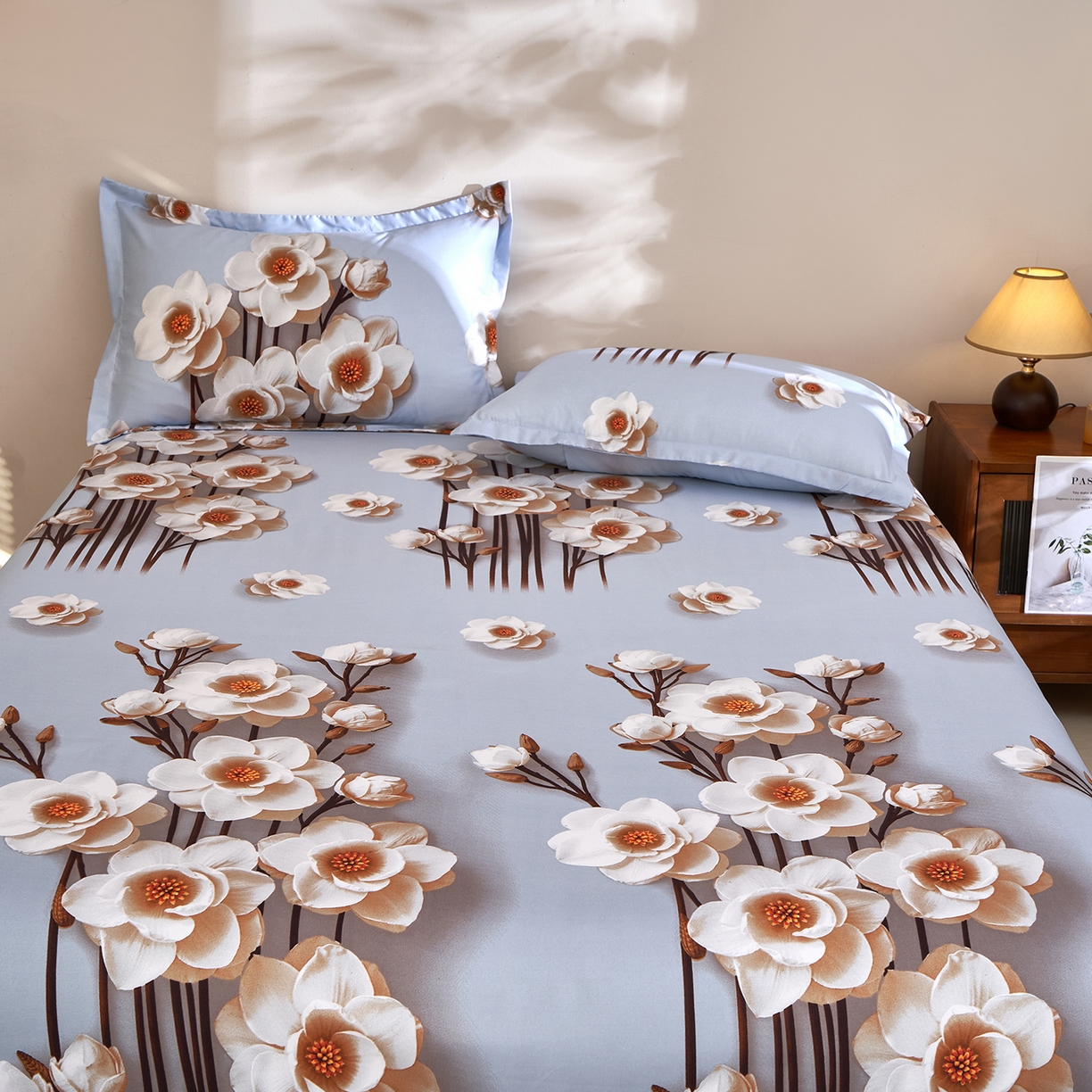 91家纺网 家纺一手货源 找家纺 馨乐家纺 2026新款亲肤舒适印花单床单 锦绣花香