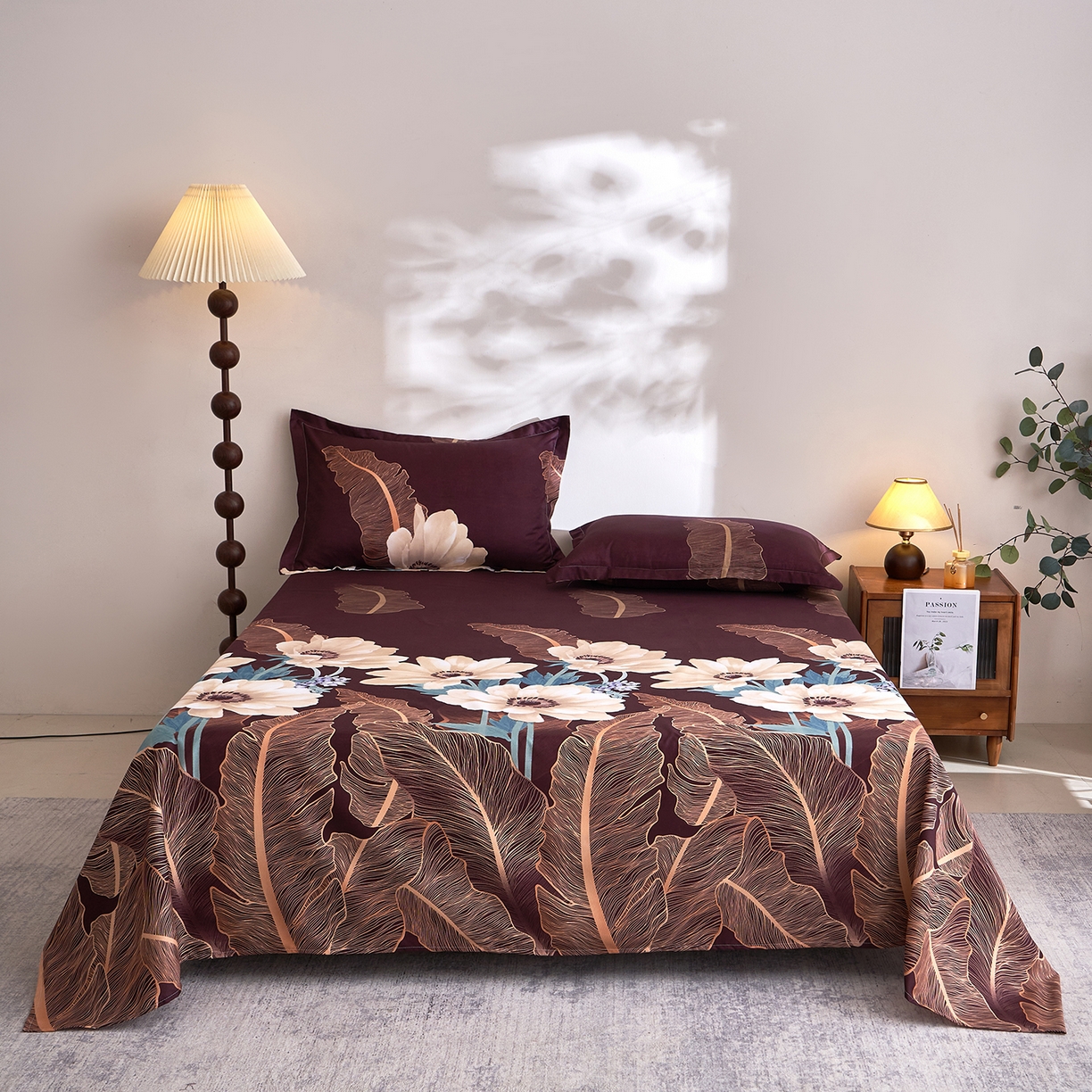 馨乐家纺 2026新款亲肤舒适印花单床单 芳草天涯