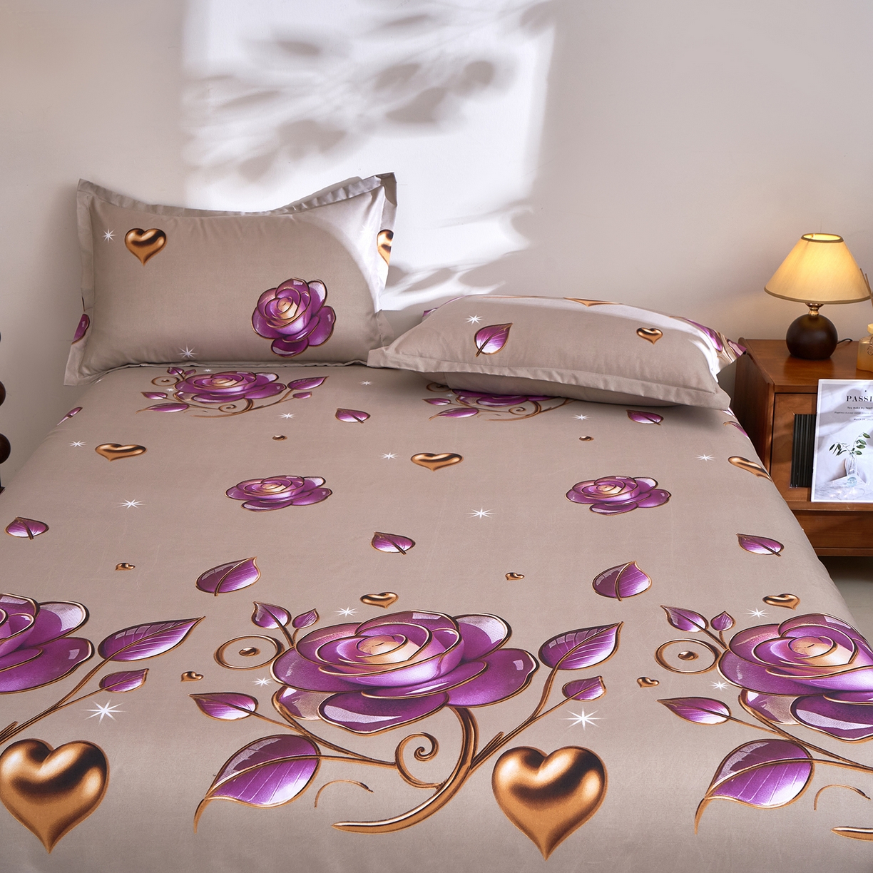 91家纺网 家纺一手货源 找家纺 馨乐家纺 2026新款亲肤舒适印花单床单 米娜