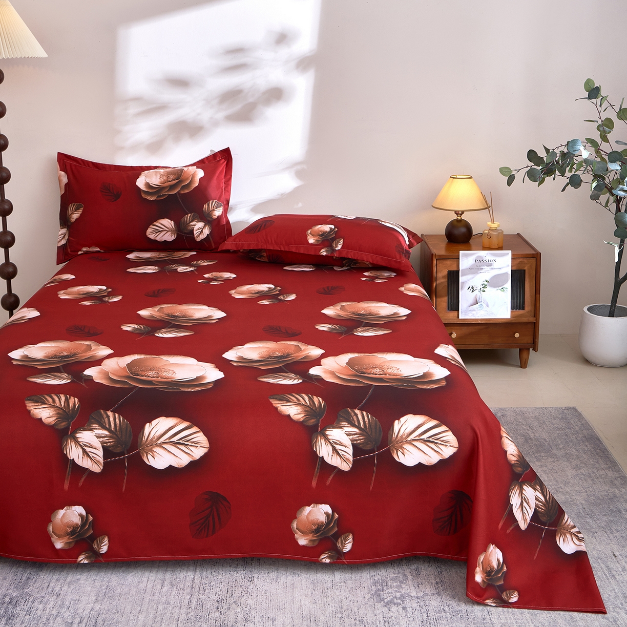 91家纺网 家纺一手货源 找家纺 馨乐家纺 2026新款亲肤舒适印花单床单 花雅图