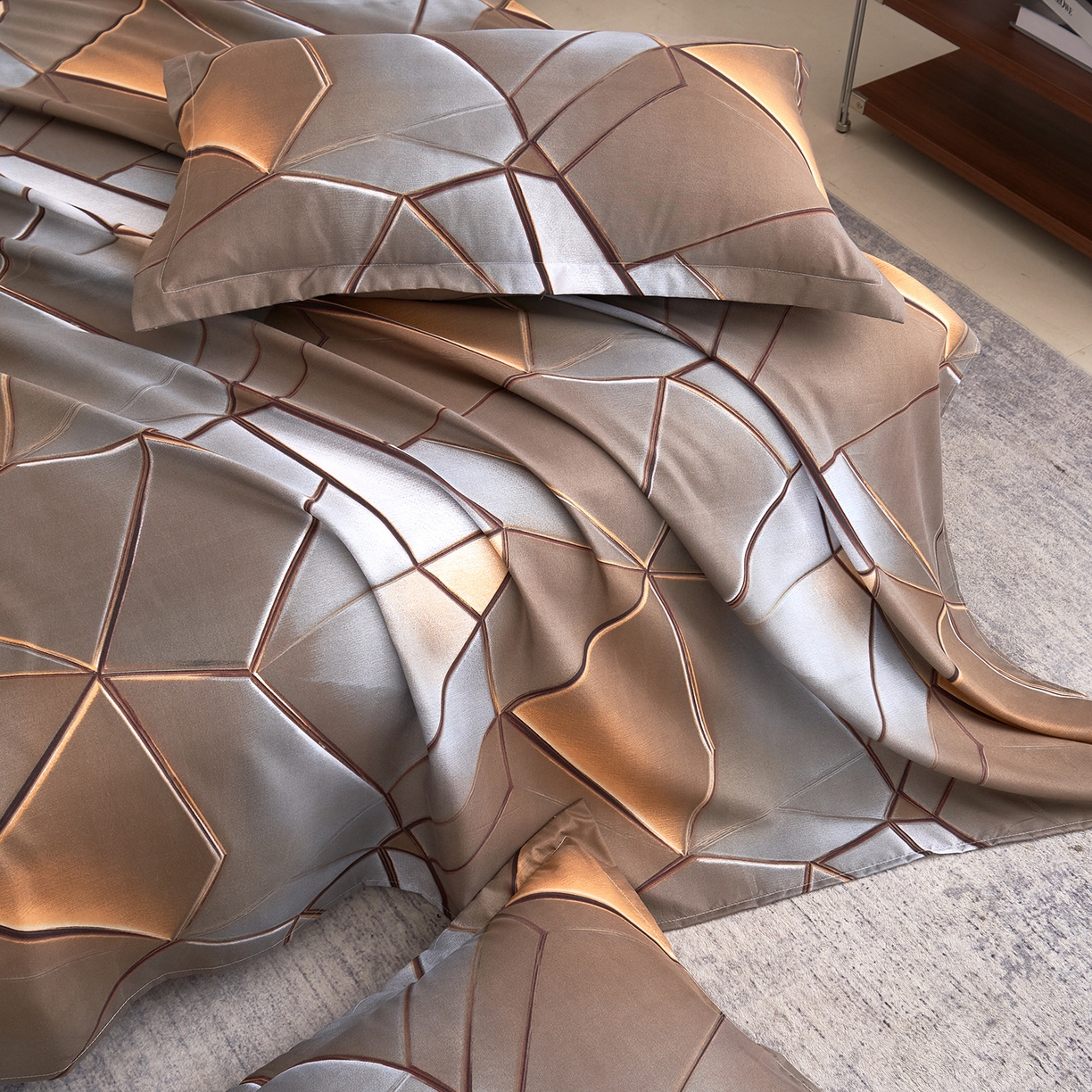 91家纺网 家纺一手货源 找家纺 馨乐家纺 2026新款亲肤舒适印花单床单 贝诺