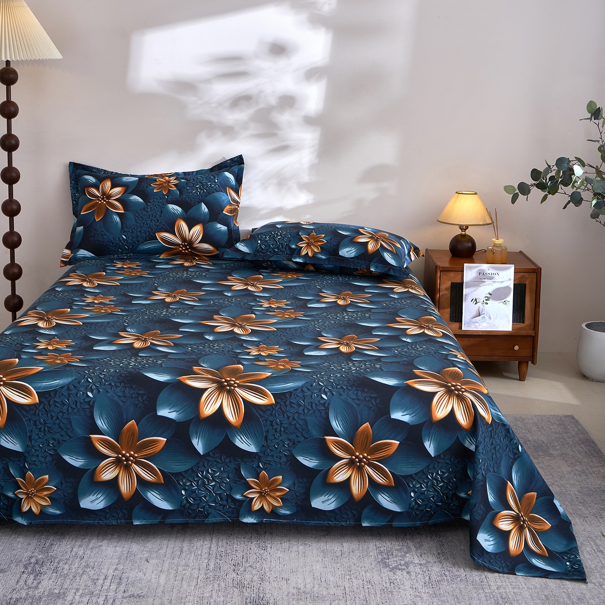 91家纺网 家纺一手货源 找家纺 馨乐家纺 2026新款亲肤舒适印花单床单 圆梦