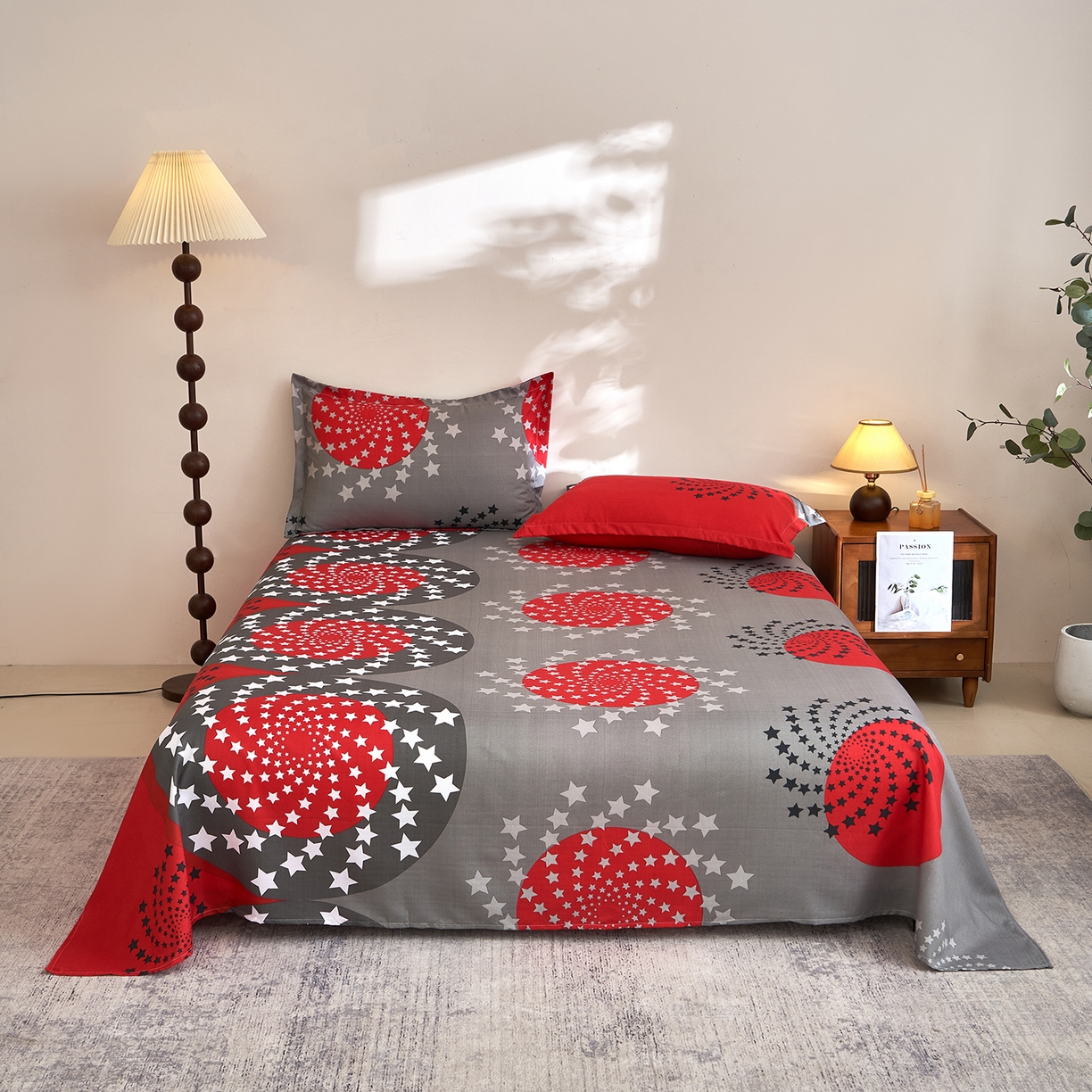 馨乐家纺 2026新款亲肤舒适印花单床单 抒情