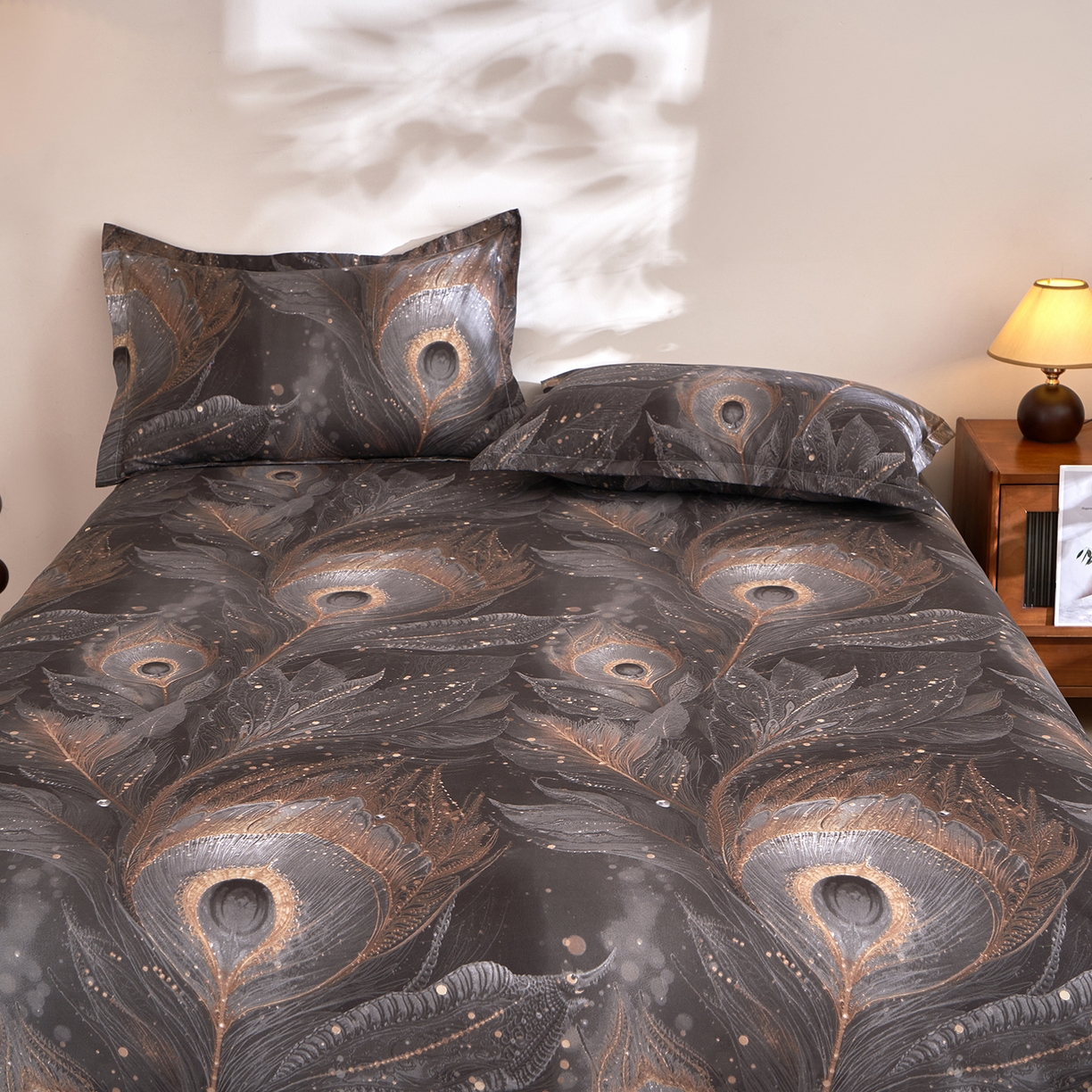 91家纺网 家纺一手货源 找家纺 馨乐家纺 2026新款亲肤舒适印花单床单 云听若舞