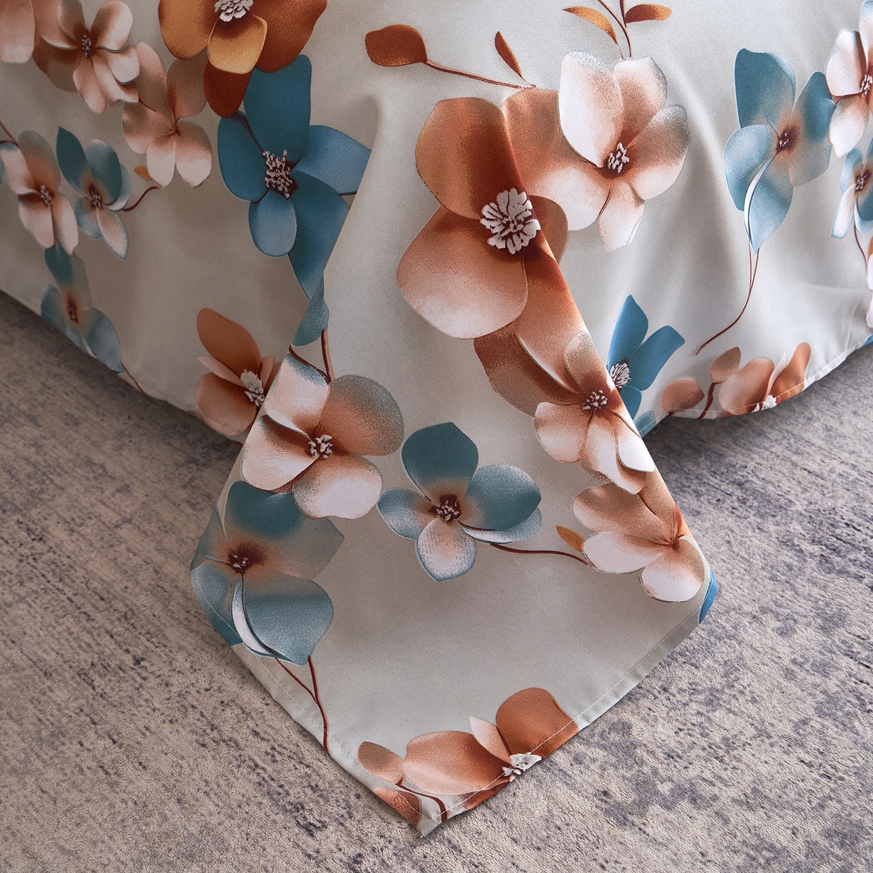 91家纺网 家纺一手货源 找家纺 馨乐家纺 2026新款亲肤舒适印花单床单 桔然之间