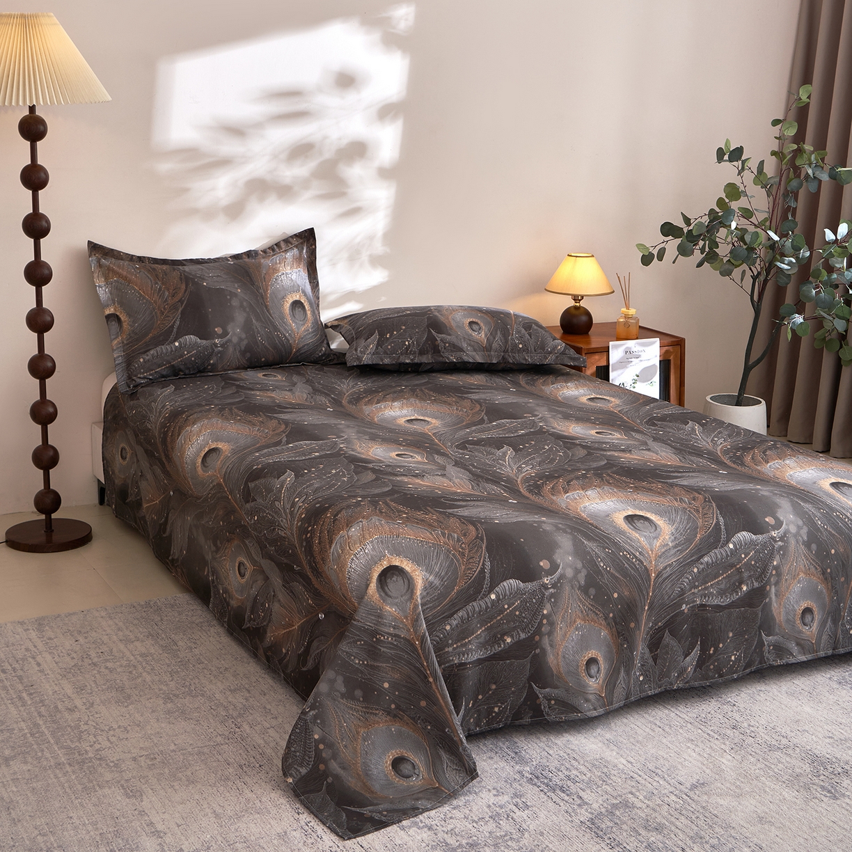 91家纺网 家纺一手货源 找家纺 馨乐家纺 2026新款亲肤舒适印花单床单 云听若舞